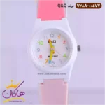 ساعت دخترانه کیو اند کیو صورتی اندکس رنگیV28A-005VY - Image 2