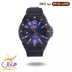 ساعت پسرانه کیو کیو مشکی صفحه سورمه ای V30A/002VY