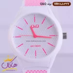 ساعت دخترانه کیو اند کیو سفید بند خال خالی VR28J032Y - Image 2