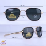 عینک آفتابی مردانه طلایی شیشه مشکی 512/4 - Image 2