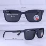 عینک آفتابی ری بن فریم مستطیل سرمه ای پلاریزه P 3337/4 - Image 2