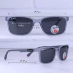 عینک آفتابی ری بن فریم مستطیل طوسی پلاریزه P 3337/6 - Image 2