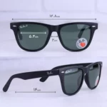ابعاد عینک آفتابی ری بن عدسی سبز پلاریزه RB 2140-M/2