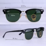 ابعاد عینک آفتابی ری بن کلاب مستر عدسی سبز RB 3016/18