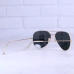 دسته عینک آفتابی ری بن مردانه طلایی عدسی مشکی RB 3026/30