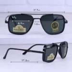ابعاد عینک آفتابی ری بن مردانه فلزی مشکی RB 5658/2