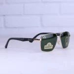 عدسی عینک آفتابی ری بن مردانه طلایی عدسی سبز RB 5713/2