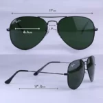 عینک آفتابی ری بن مردانه فلزی عدسی سبز خلبانی RB 3025/5 - Image 2