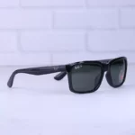 عینک آفتابی ری بن فریم مستطیل مشکی پلاریزه RB 4393/1 - Image 4