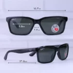 عینک آفتابی ری بن فریم مستطیل مشکی پلاریزه RB 4393/1 - Image 2