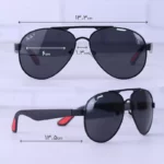 عینک آفتابی ری بن فراری مشکی پلاریزه RB 43888/1 - Image 2