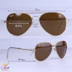عینک آفتابی ری بن فراری مردانه طلایی 23001/3 - Image 2