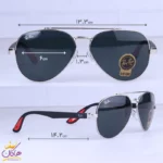 عینک آفتابی ری بن مردانه فلزی فریم نقره ای خلبانی RB 2402/3 - Image 2