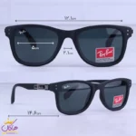 عینک آفتابی ری بن فریم مستطیل مشکی پلاریزه P3311/1 - Image 2