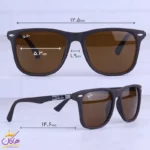 عینک آفتابی مردانه ری بن فریم مربع قهوه ای P 3318/2 - Image 2