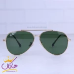 عینک آفتابی ری بن مردانه فلزی فریم خلبانی طلایی RB 1018/1