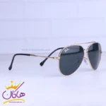 عینک آفتابی ری بن مردانه فلزی فریم طلایی خلبانی RB 1018/2 - Image 4