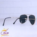 عینک آفتابی ری بن مردانه فلزی فریم طلایی خلبانی RB 1018/2 - Image 3