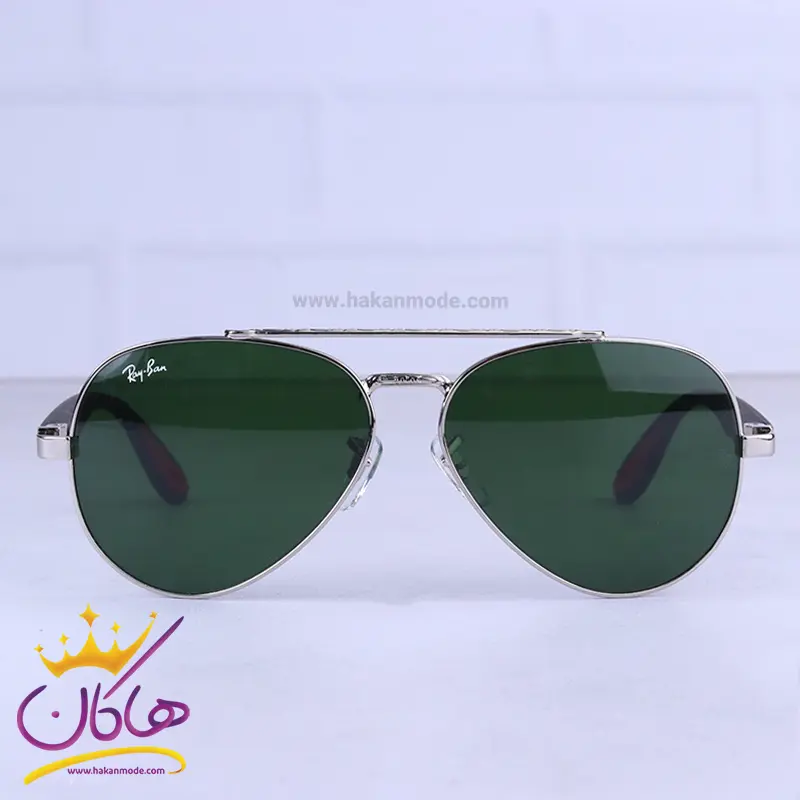 Ray-ban-highcopy-sunglasses-code-RB2402.11.webp عینک آفتابی ری بن مردانه فلزی شیشه سبز خلبانی RB 2402/1 - Image 1