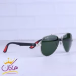 عینک آفتابی ری بن مردانه فلزی شیشه سبز خلبانی RB 2402/1 - Image 3