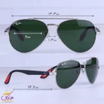 عینک آفتابی ری بن مردانه فلزی شیشه سبز خلبانی RB 2402/1 - Image 2