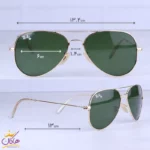 عینک آفتابی ری بن مردانه فلزی فریم طلایی خلبانی RB 3025/2 - Image 2