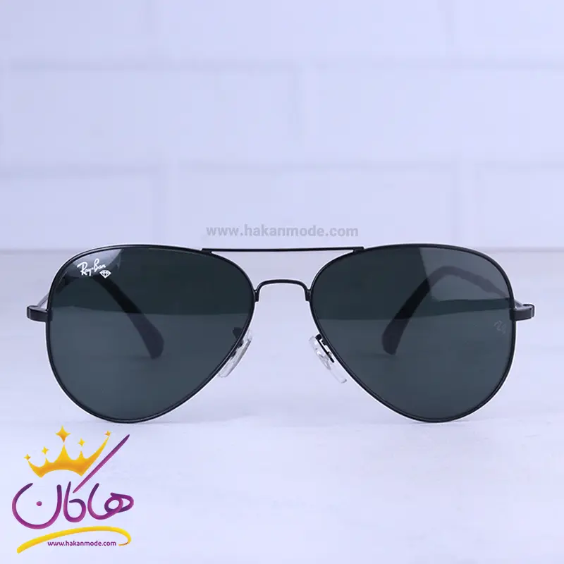 Ray-ban-highcopy-sunglasses-code-RB3025F.11.webp عینک آفتابی ری بن مردانه فلزی تمام مشکی خلبانی RB 3025F/1 - Image 1