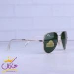 عینک آفتابی ری بن مردانه فلزی طلایی شیشه سبز RB 3026 F /2 - Image 4