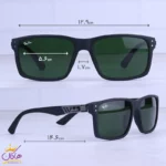 عینک آفتابی مردانه ری بن فریم مشکی شیشه سبز RB 3313/1 - Image 2