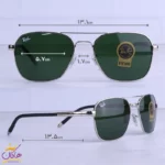 عینک آفتابی ری بن مردانه فریم فلزی نقره ای RB 3529/1 - Image 2