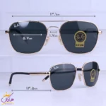 عینک آفتابی ری بن مردانه فریم فلزی طلایی RB 3529/2 - Image 2