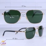 عینک آفتابی ری بن مردانه فریم فلزی طلایی RB 3529/3 - Image 2