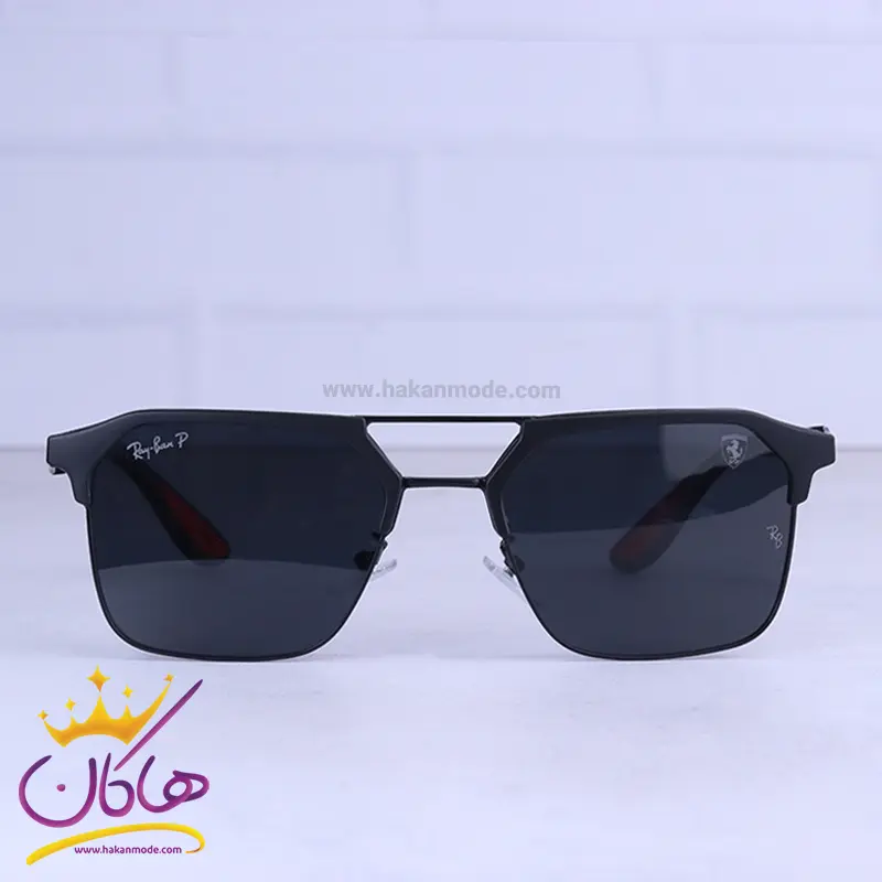 Ray-ban-highcopy-sunglasses-code-RB3697.11.webp عینک آفتابی ری بن فراری مردانه فریم مشکی مربع RB 3697/1 - Image 1
