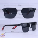 عینک آفتابی ری بن فراری مردانه فریم مشکی مربع RB 3697/1 - Image 2