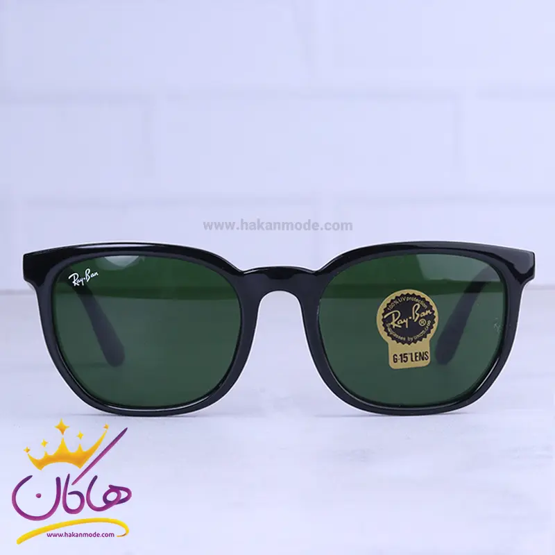 Ray-ban-highcopy-sunglasses-code-RB43901.11.webp عینک آفتابی زنانه ری بن مشکی شیشه سبز RB 43901/1 - Image 1