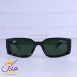 عینک آفتابی زنانه ری بن مشکی عدسی سبز RB 4395F/1