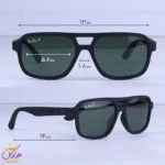 عینک آفتابی مردانه ری بن فراری مشکی پلاریزه RB 4414/2 - Image 2