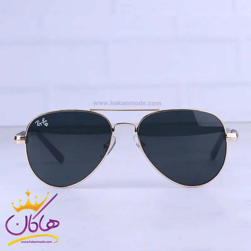 Ray-ban-highcopy-sunglasses-code-RB4854.11.webp عینک آفتابی ری بن مردانه فلزی طلایی شیشه مشکی RB 4854/1 - Image 1