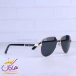 عینک آفتابی ری بن مردانه فلزی طلایی شیشه مشکی RB 4854/1 - Image 3