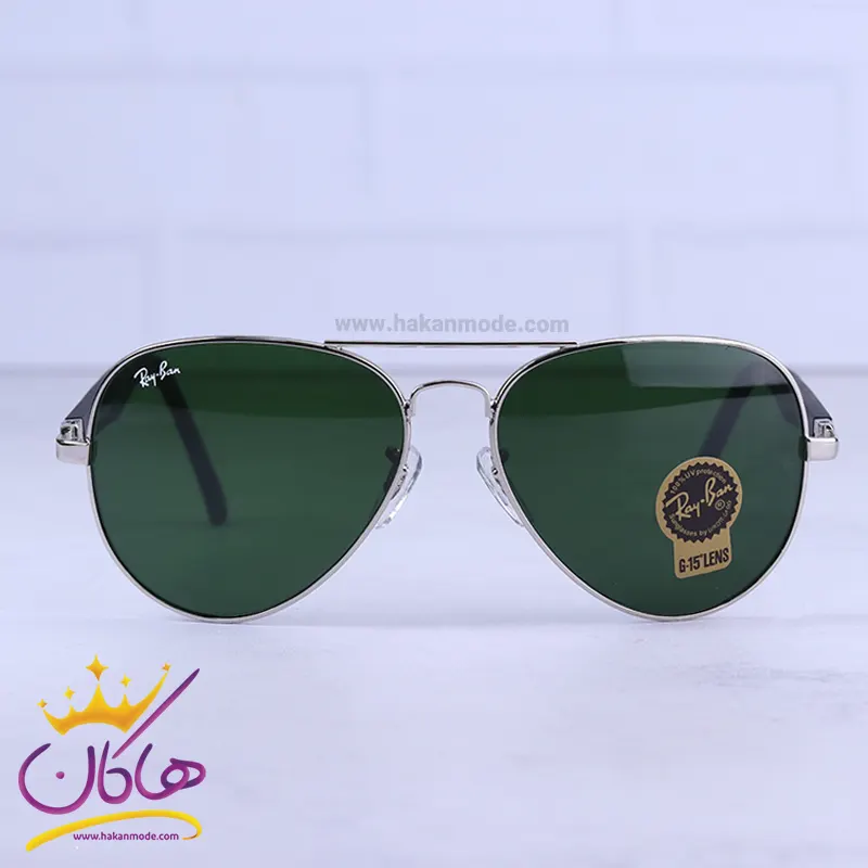 Ray-ban-highcopy-sunglasses-code-RB5289.21.webp عینک آفتابی ری بن مردانه نقره ای شیشه سبز RB 5289/2 - Image 1