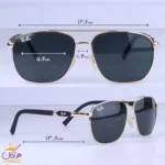 عینک آفتابی ری بن مردانه فریم فلزی طلایی RB 8025/1 - Image 2