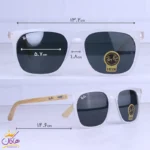 عینک آفتابی مردانه ری بن فریم سفید مات RB 8306/1 - Image 2