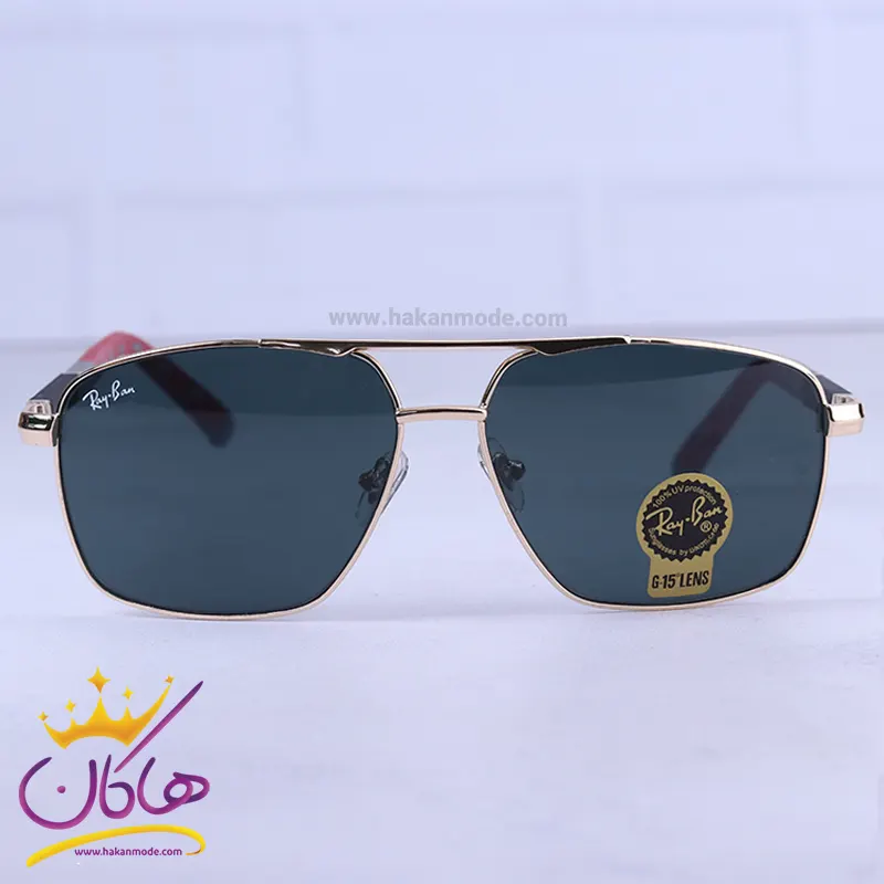 Ray-ban-highcopy-sunglasses-code-RB9713.11.webp عینک آفتابی ری بن مردانه فریم فلزی طلایی RB 9713/1 - Image 1