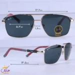 عینک آفتابی ری بن مردانه فریم فلزی طلایی RB 9713/1 - Image 2