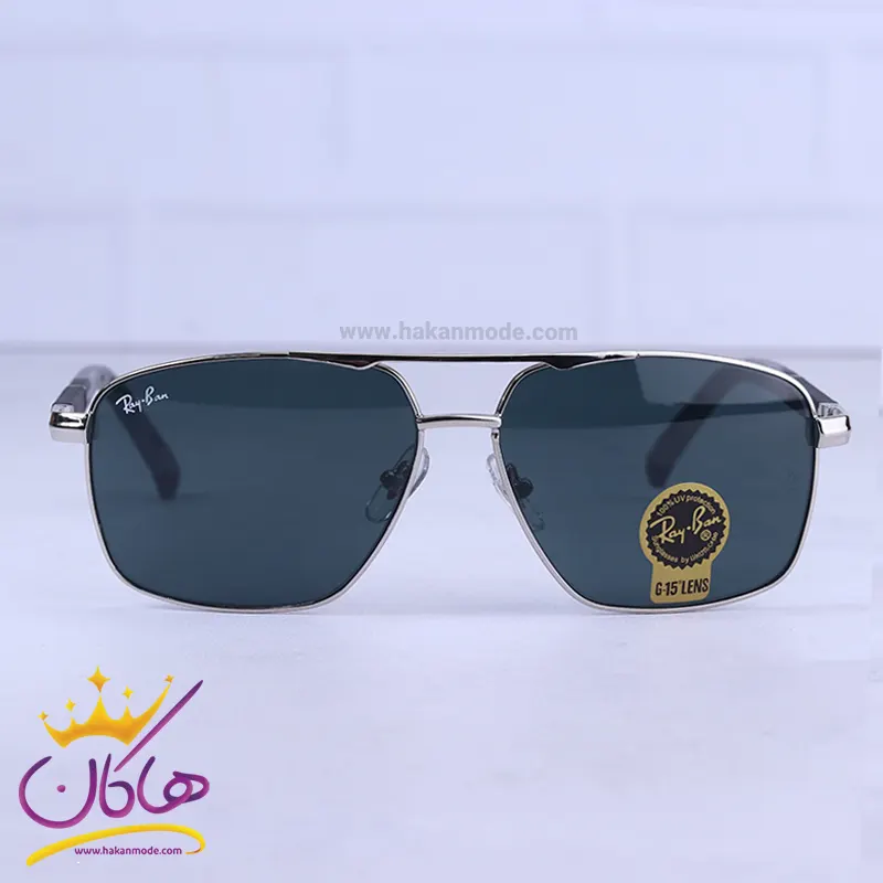 Ray-ban-highcopy-sunglasses-code-RB9713.21.webp عینک آفتابی ری بن مردانه فلزی شیشه مشکی RB 9713/2 - Image 1
