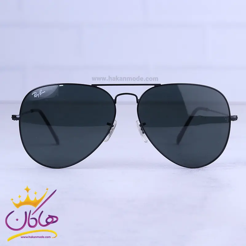 Ray-ban-sunglasses-code-3026.21.webp عینک آفتابی ری بن مردانه فریم خلبانی مشکی 3026/2 - Image 1