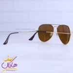عینک آفتابی ری بن مردانه طلایی شیشه قهوه ای 3026/21 - Image 4