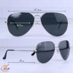 عینک آفتابی ری بن مردانه فریم خلبانی نقره ای 3026/24 - Image 2