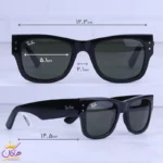عینک آفتابی ری بن زنانه مشکی شیشه سبز RB 0840 S/1 - تصویر 2