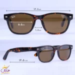عینک آفتابی ری بن تمام فریم قهوه ای پلنگی RB2132 - Image 2